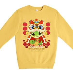 Celebrate The Year Of The Snake 2025 Chinese New Year Premium Crewneck Sweatshirt