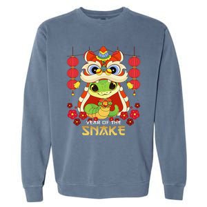 Celebrate The Year Of The Snake 2025 Chinese New Year Garment-Dyed Sweatshirt