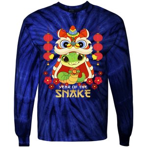 Celebrate The Year Of The Snake 2025 Chinese New Year Tie-Dye Long Sleeve Shirt