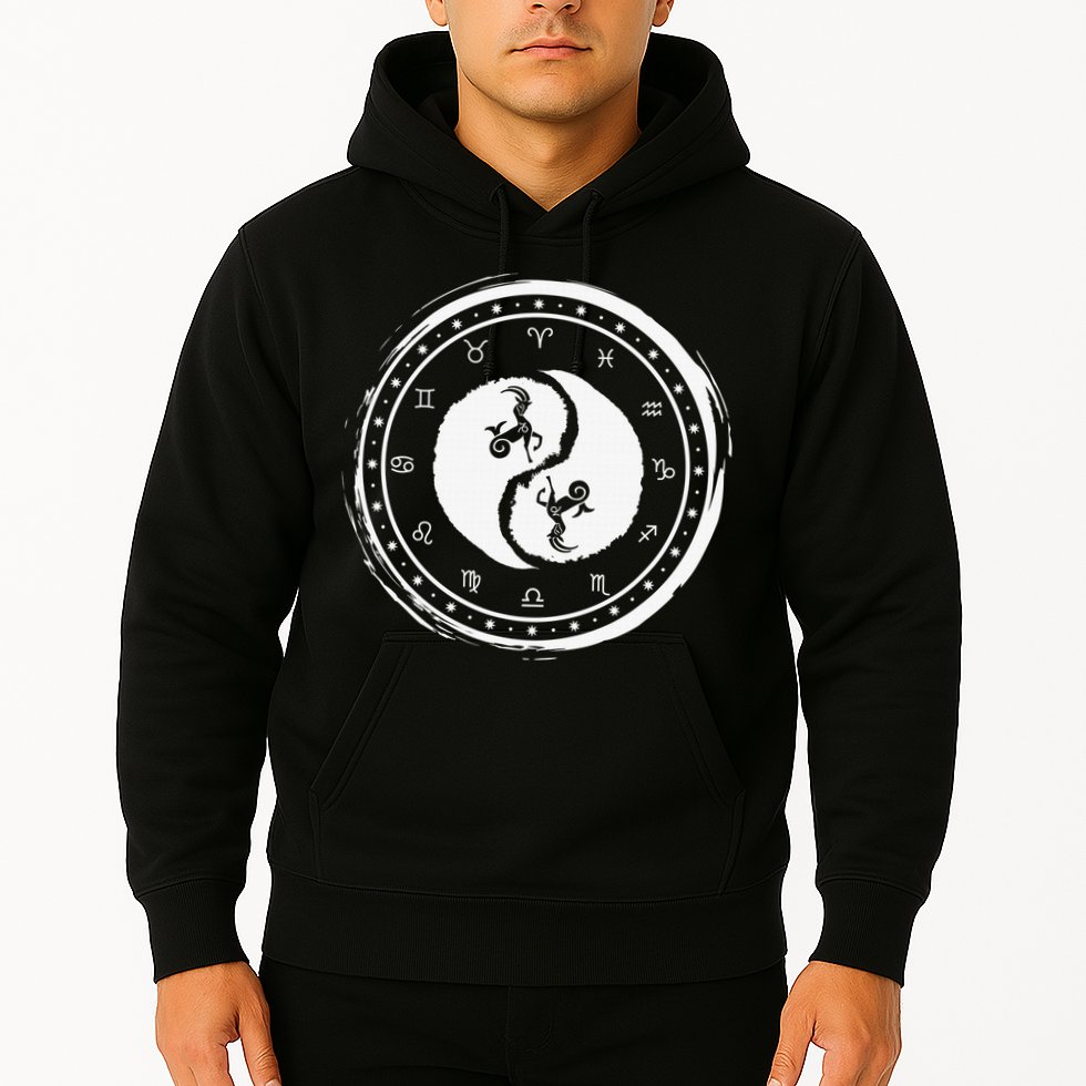 Capricorn Tenth Zodiac Sign Yin Yang Funny Hoodie