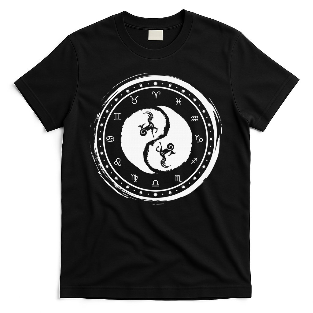 Capricorn Tenth Zodiac Sign Yin Yang Funny T-Shirt