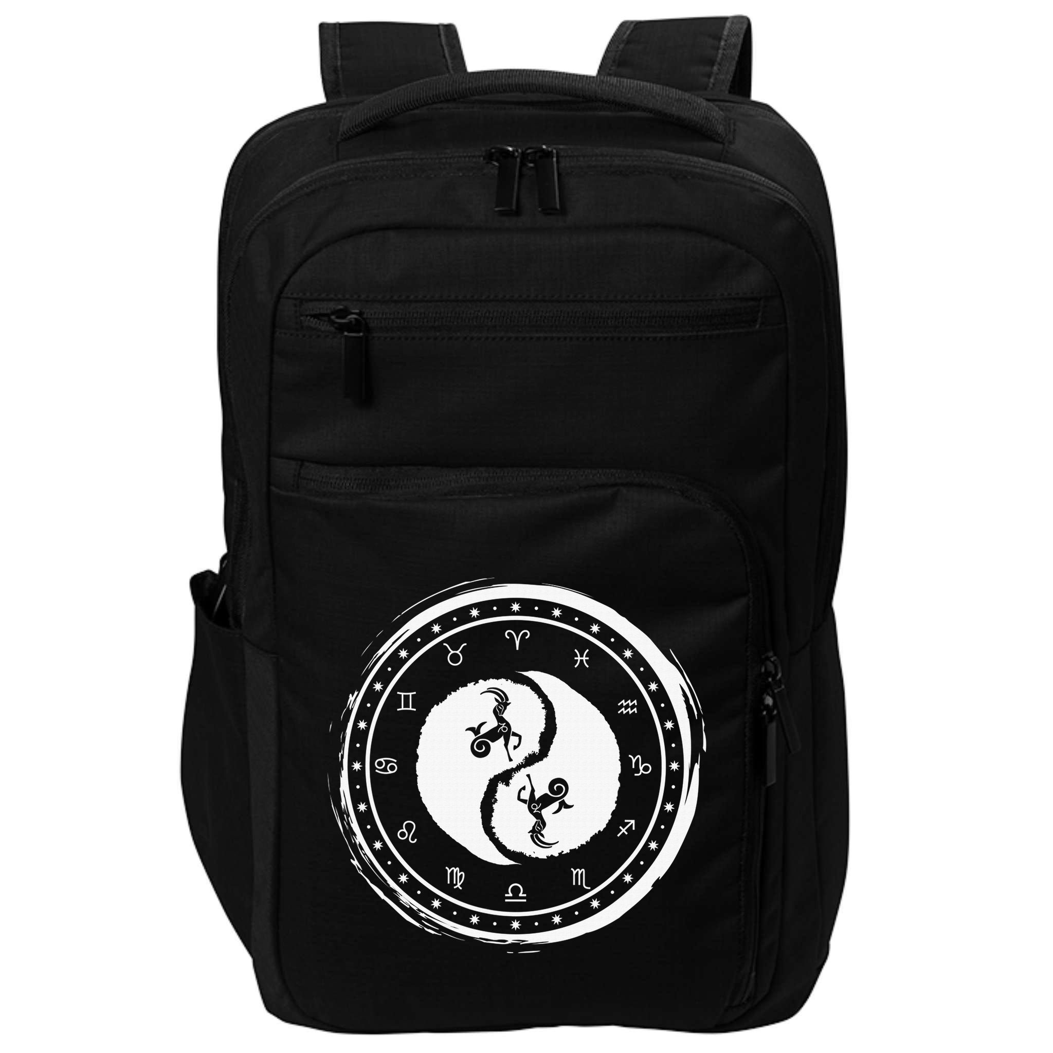 Capricorn Tenth Zodiac Sign Yin Yang Funny Impact Tech Backpack