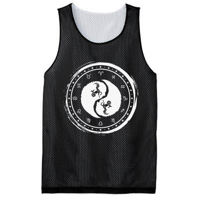 Capricorn Tenth Zodiac Sign Yin Yang Funny Mesh Reversible Basketball Jersey Tank