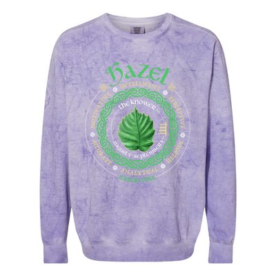 Celtic Tree Zodiac Druid Ogham Astrology Hazel Gift Colorblast Crewneck Sweatshirt