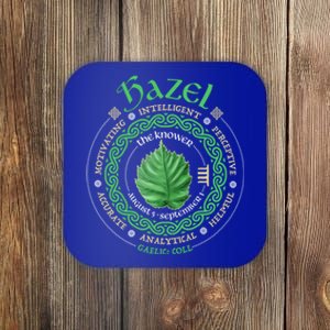 Celtic Tree Zodiac Druid Ogham Astrology Hazel Gift Coaster