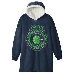 Celtic Tree Zodiac Druid Ogham Astrology Hazel Gift Hooded Wearable Blanket