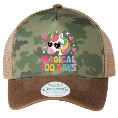 Colorful Unicorn 100 Days Milestone Celebration Gift Legacy Tie Dye Trucker Hat
