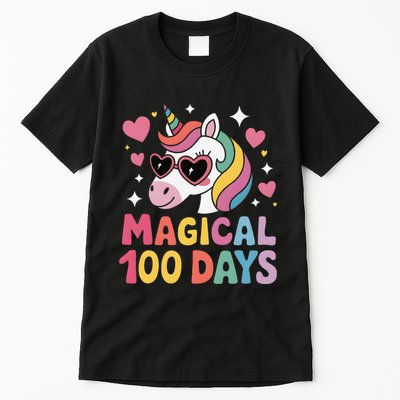 Colorful Unicorn 100 Days Milestone Celebration Gift Tall T-Shirt