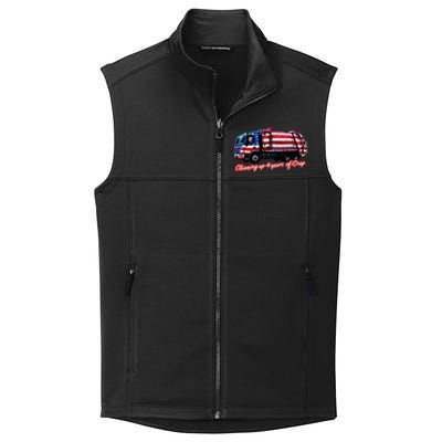 Cleaning Up 4 Year Of Crap Funny Trump Garbage America Flag Collective Smooth Fleece Vest