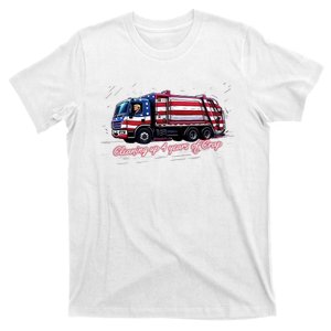 Cleaning Up 4 Years Of Crap Vote Trump 2024 Election Garbage T-Shirt