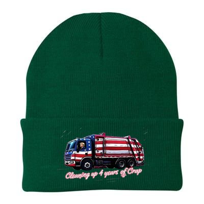 Cleaning Up 4 Years Of Crap Vote Trump 2024 Knit Cap Winter Beanie