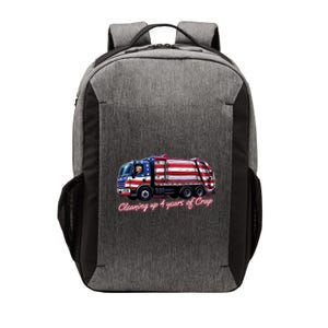 Cleaning Up 4 Years Of Crap Vote Trump 2024 Election Garbage Vector Backpack