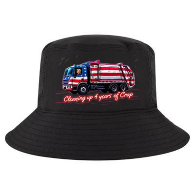 Cleaning Up 4 Year Of Crap Funny Trump Garbage America Flag Cool Comfort Performance Bucket Hat