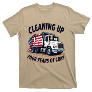 Cleaning Up 4 Years Of Crap Funny Trump Garbage Truck 2024 T-Shirt