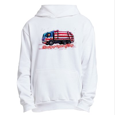 Cleaning Up 4 Year Of Crap Funny Trump Garbage America Flag Urban Pullover Hoodie