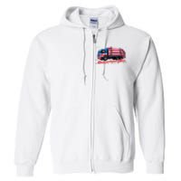 Cleaning Up 4 Year Of Crap Funny Trump Garbage America Flag Full Zip Hoodie