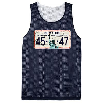 Cleaning Up 4 Years Of Crap Funny Ny Garbage License Plate Mesh Reversible Basketball Jersey Tank