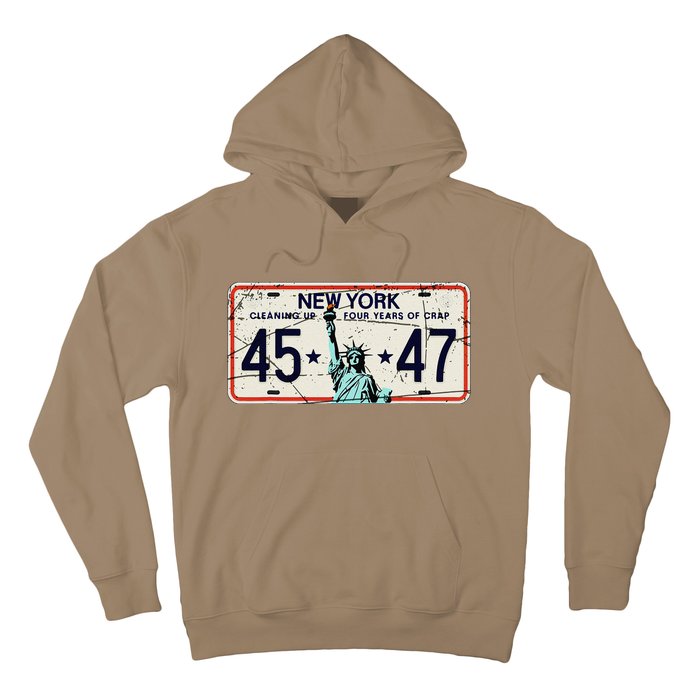 Cleaning Up 4 Years Of Crap Funny Ny Garbage License Plate Hoodie