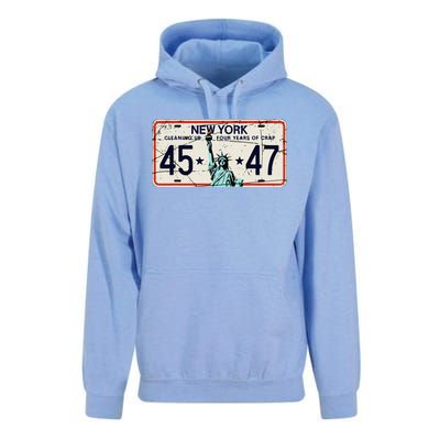 Cleaning Up 4 Years Of Crap Funny Ny Garbage License Plate Unisex Surf Hoodie