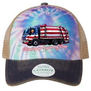 Cleaning Up 4 Years Of Crap Vote Trump 2024 Election Garbage Legacy Tie Dye Trucker Hat