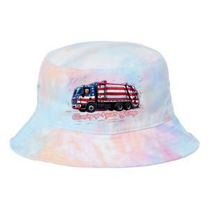 Cleaning Up 4 Years Of Crap Vote Trump 2024 Election Garbage Tie Dye Newport Bucket Hat