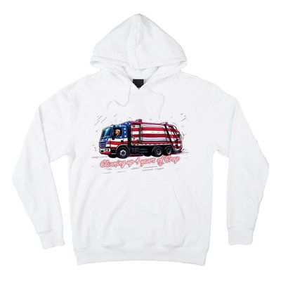 Cleaning Up 4 Years Of Crap Vote Trump 2024 Election Garbage Hoodie