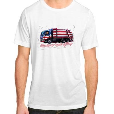 Cleaning Up 4 Years Of Crap Vote Trump 2024 Election Garbage Adult ChromaSoft Performance T-Shirt