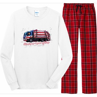 Cleaning Up 4 Years Of Crap Vote Trump 2024 Election Garbage Long Sleeve Pajama Set