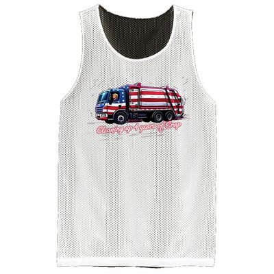 Cleaning Up 4 Years Of Crap Vote Trump 2024 Election Garbage Mesh Reversible Basketball Jersey Tank