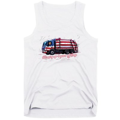 Cleaning Up 4 Years Of Crap Vote Trump 2024 Election Garbage Tank Top