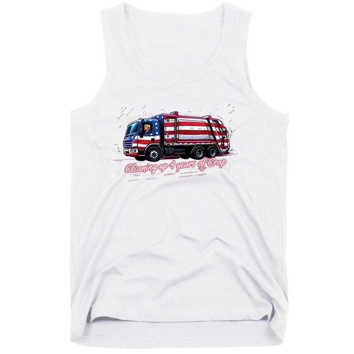 Cleaning Up 4 Years Of Crap Vote Trump 2024 Election Garbage Tank Top