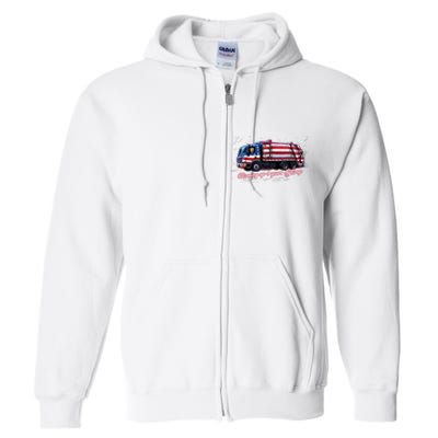 Cleaning Up 4 Years Of Crap Vote Trump 2024 Election Garbage Full Zip Hoodie