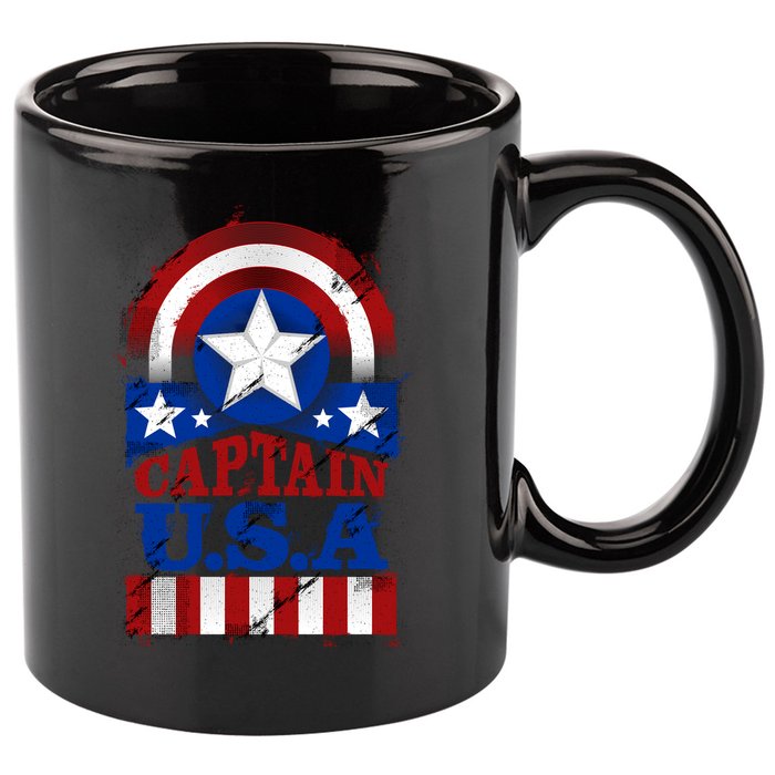 Captain USA American Flag 11oz C Handle Ceramic Mug