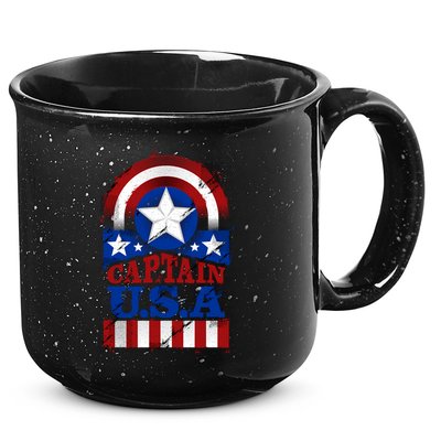 Captain USA American Flag 15oz Campfire Ceramic Mug