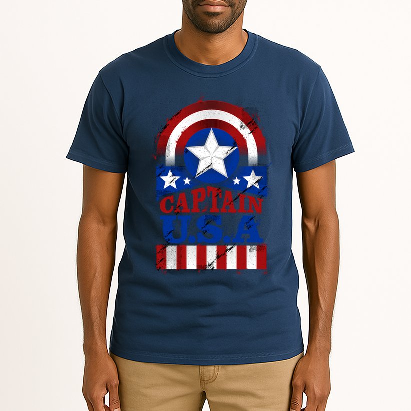 Captain USA American Flag Tall T-Shirt