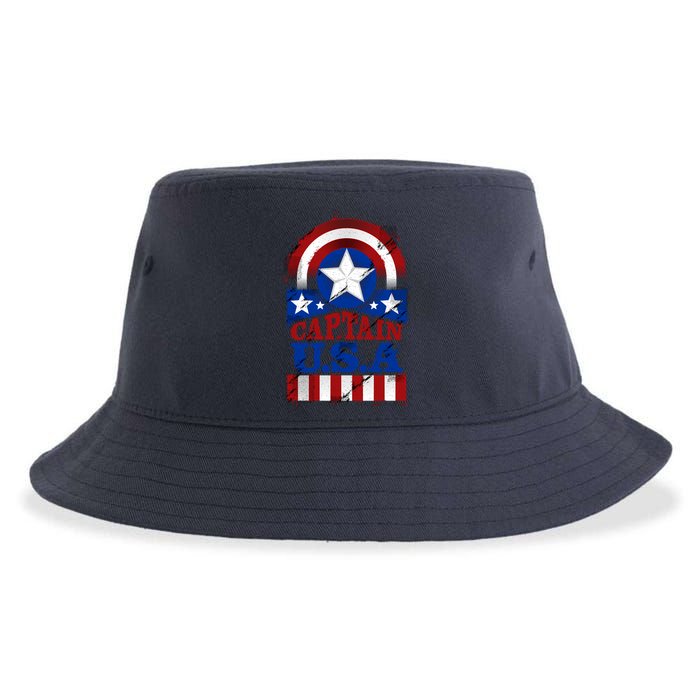 Captain USA American Flag Sustainable Bucket Hat