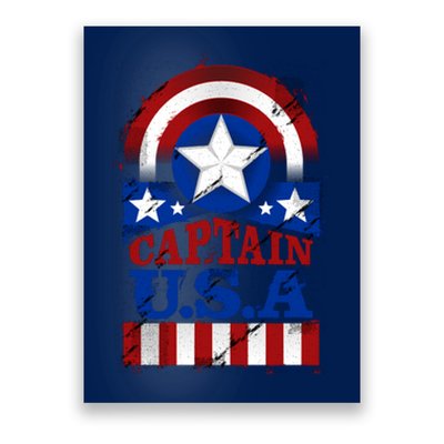 Captain USA American Flag Poster