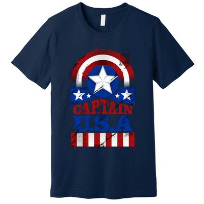 Captain USA American Flag Premium T-Shirt