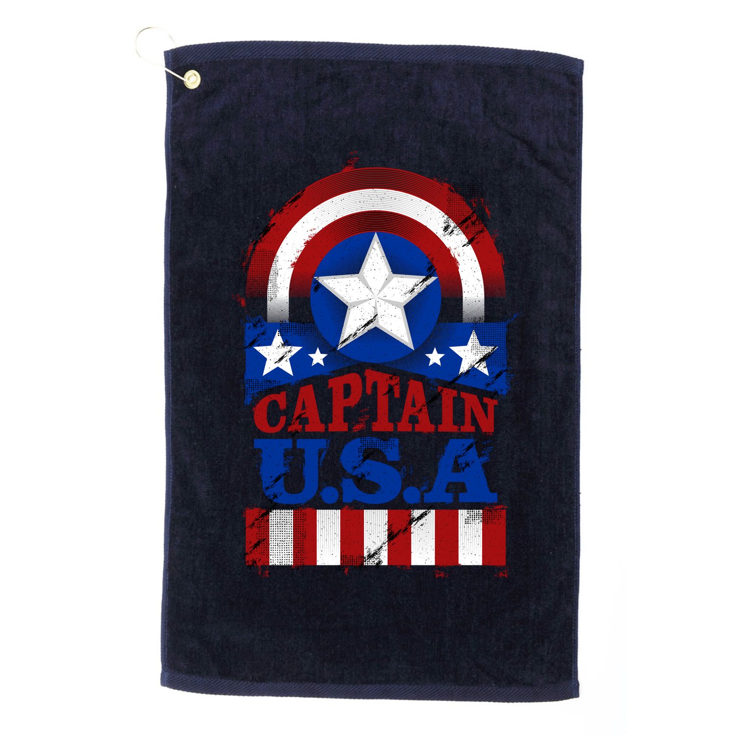 Captain USA American Flag Golf Towel