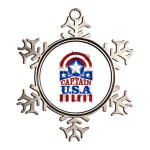 Captain USA American Flag Metallic Star Ornament