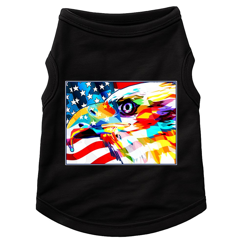 Colorful USA American Flag Eagle Head Pop Art Doggie Tank