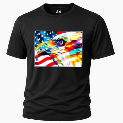 Colorful USA American Flag Eagle Head Pop Art Performance Shirt