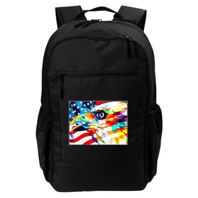 Colorful USA American Flag Eagle Head Pop Art Backpack