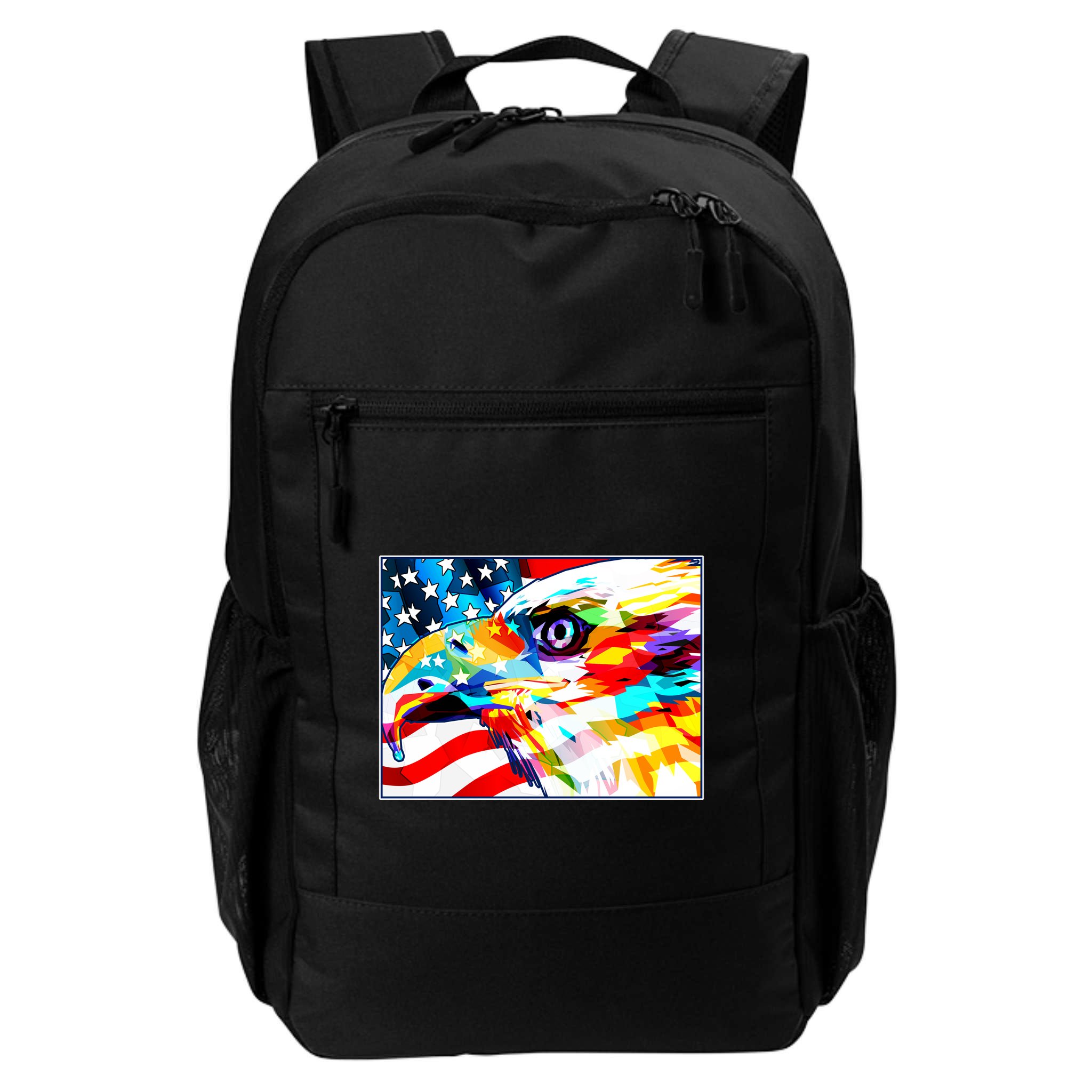 Colorful USA American Flag Eagle Head Pop Art Backpack