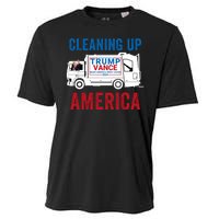 Cleaning Up America Maga Garbage Truck Trump 2024 Cooling Performance Crew T-Shirt