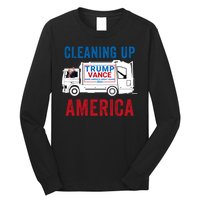 Cleaning Up America Maga Garbage Truck Trump 2024 Long Sleeve Shirt