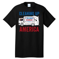 Cleaning Up America Maga Garbage Truck Trump 2024 Tall T-Shirt