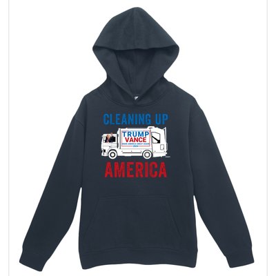 Cleaning Up America Maga Garbage Truck Trump 2024 Urban Pullover Hoodie