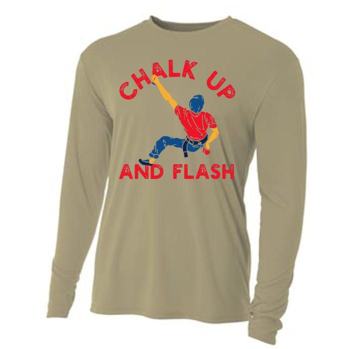 Chalk Up And Flash Boulderer Boulder Bouldering Cooling Performance Long Sleeve Crew