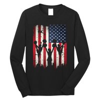 Cheerleaders USA American Flag 4th Of July Cheerleading Long Sleeve Shirt